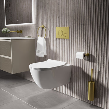 GSI Pura Wall Hung Swirlflush Pan and Slimline Soft Close Seat - 55cm