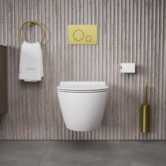 GSI Pura Wall Hung Swirlflush Pan and Slimline Soft Close Seat - 55cm