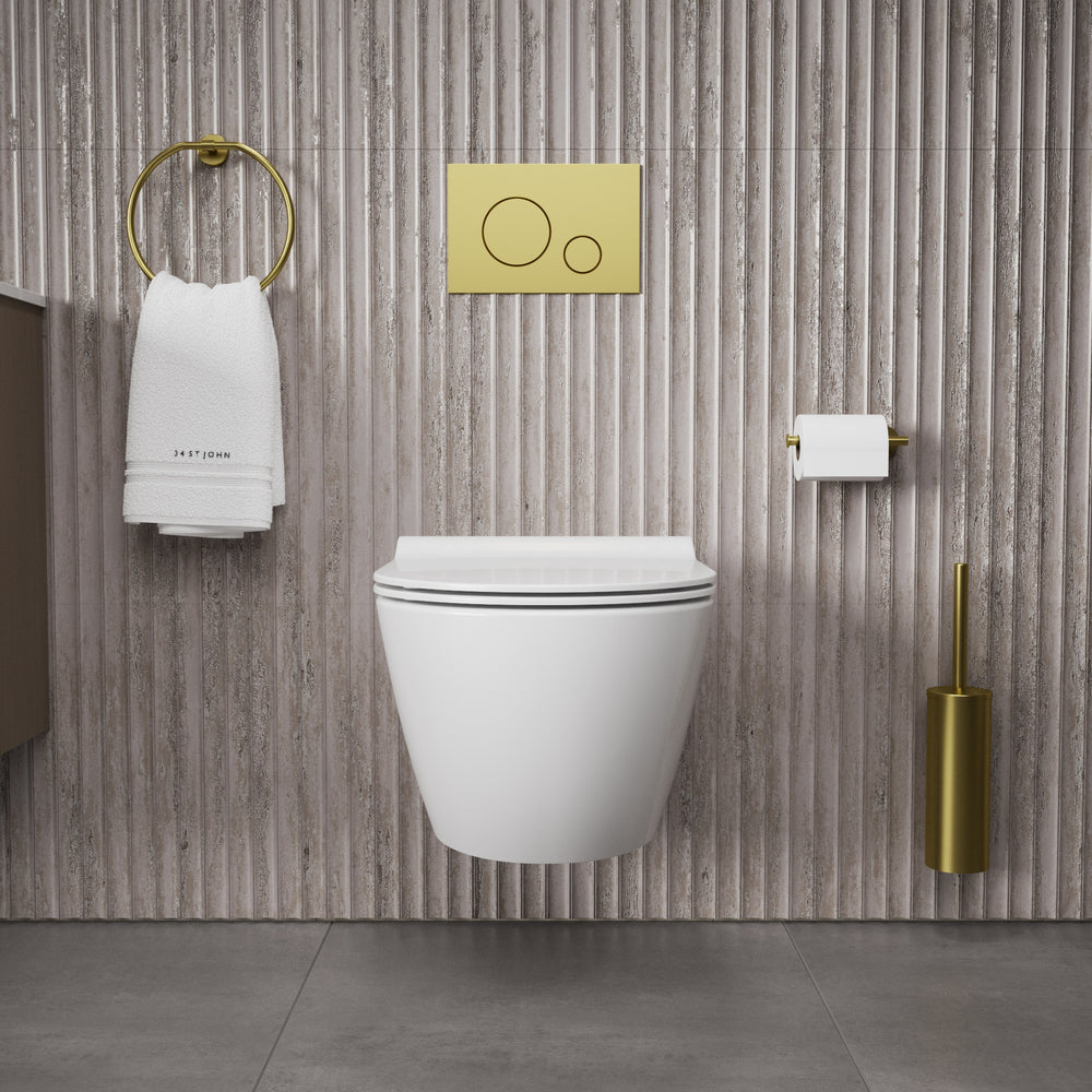 GSI Pura Wall Hung Swirlflush Pan and Slimline Soft Close Seat - 55cm