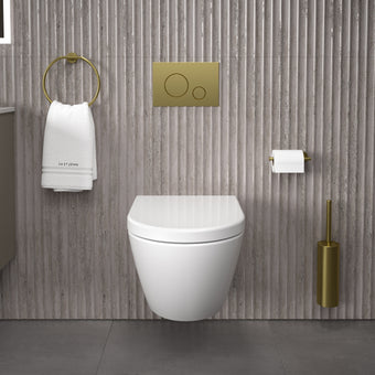 GSI Pura Wall Hung Swirlflush Pan and Wrapover Soft Close Seat - 55cm