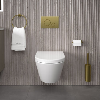 GSI Kube X Wall Hung Genius Pan and Wrapover Soft Close Seat - 50cm
