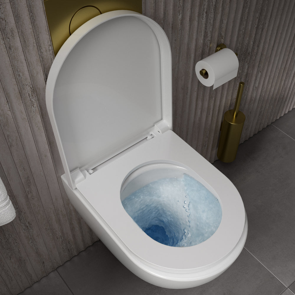 GSI Kube X Wall Hung Genius Pan and Wrapover Soft Close Seat - 50cm