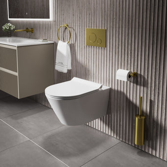 GSI Kube X Wall Hung Genius Pan and Slimline Soft Close Seat - 55cm