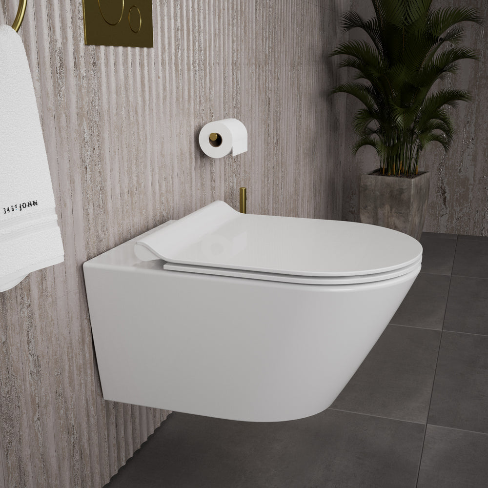 GSI Kube X Wall Hung Genius Pan and Slimline Soft Close Seat - 55cm