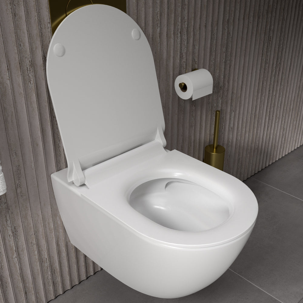 GSI Kube X Wall Hung Genius Pan and Slimline Soft Close Seat - 55cm