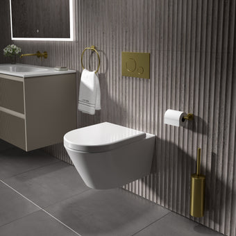 GSI Kube X Wall Hung Genius Pan and Wrapover Soft Close Seat - 55cm