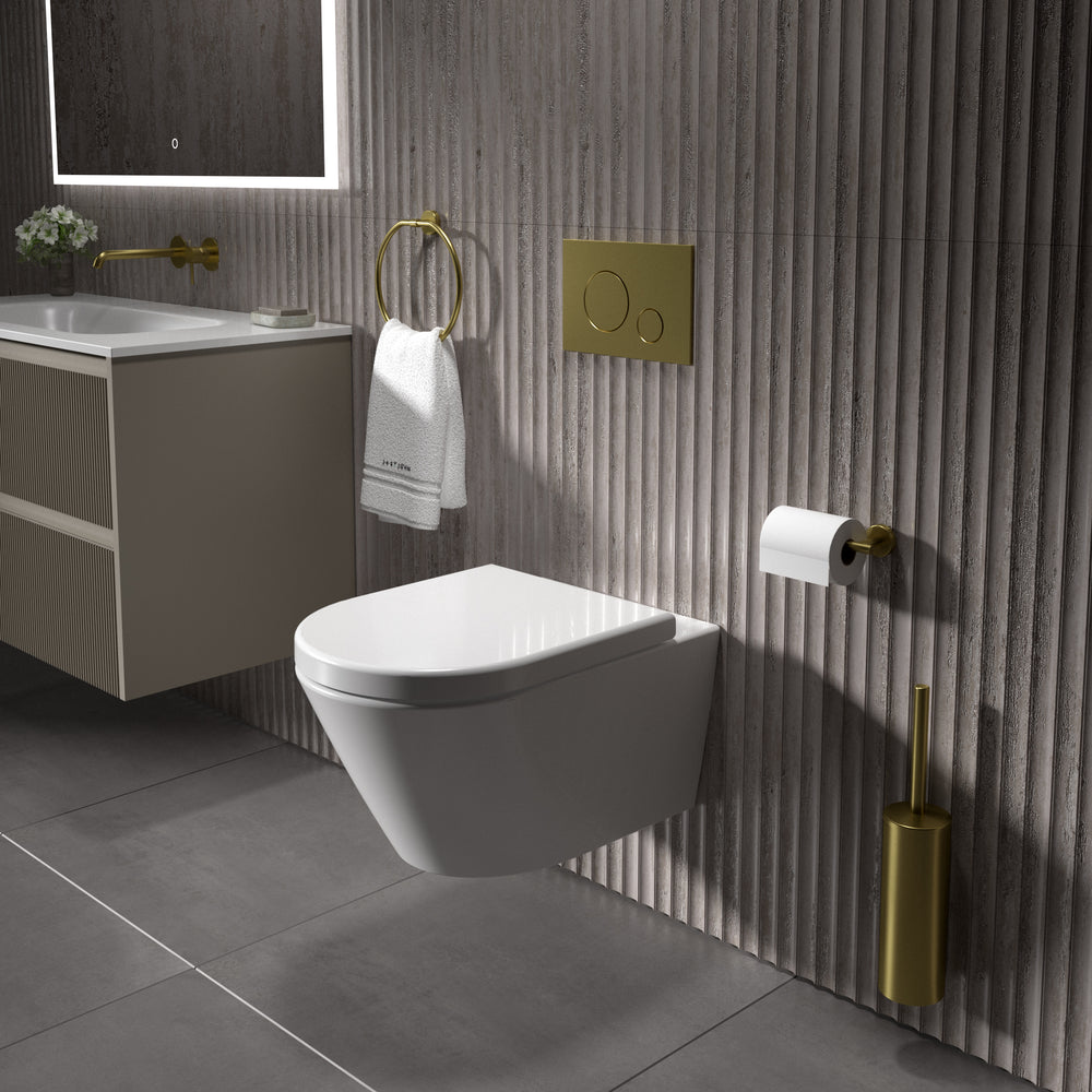 GSI Kube X Wall Hung Genius Pan and Wrapover Soft Close Seat - 55cm