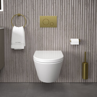 GSI Kube X Wall Hung Genius Pan and Wrapover Soft Close Seat - 55cm