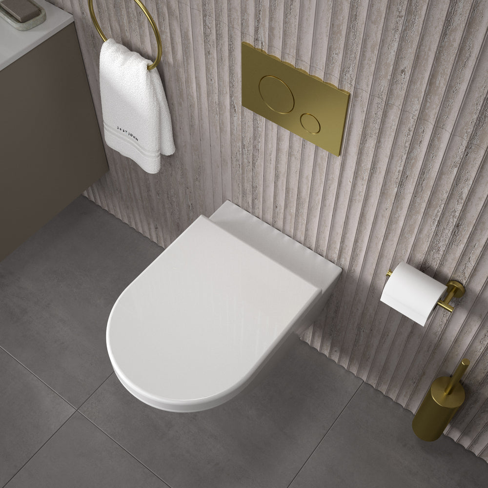 GSI Kube X Wall Hung Genius Pan and Wrapover Soft Close Seat - 55cm