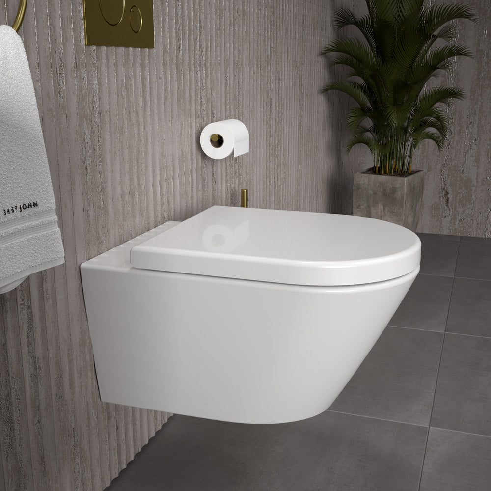 GSI Kube X Wall Hung Genius Pan and Wrapover Soft Close Seat - 55cm
