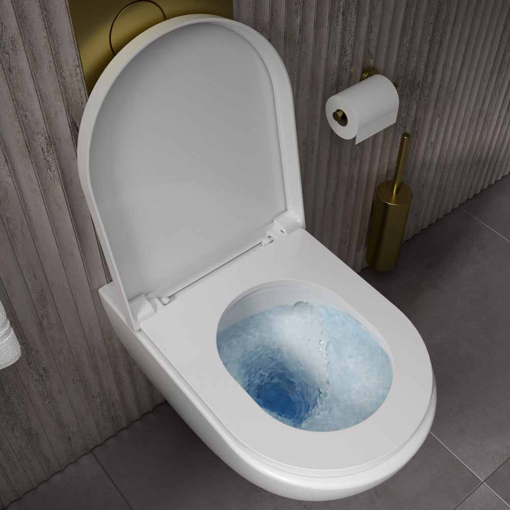 GSI Kube X Wall Hung Genius Pan and Wrapover Soft Close Seat - 55cm