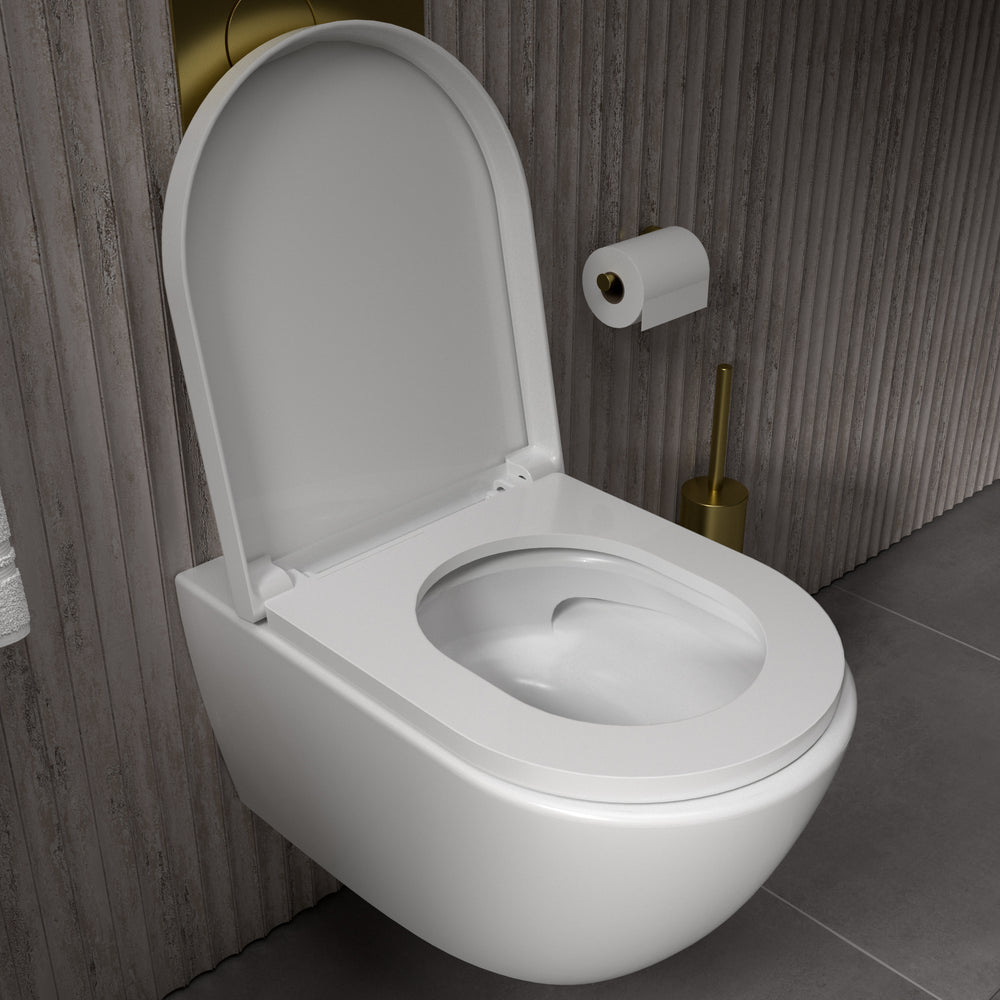 GSI Kube X Wall Hung Genius Pan and Wrapover Soft Close Seat - 55cm