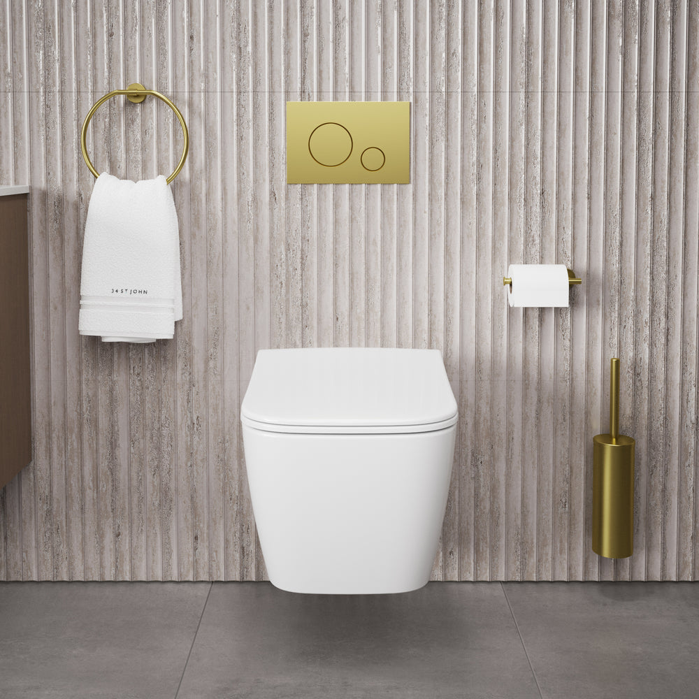 GSI Nubes Wall Hung Swirlflush Pan and Slimline Soft Close Seat - 55cm