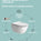 GSI Kube X Wall Hung Genius Pan and Slimline Soft Close Seat - 50cm