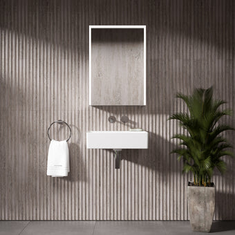 GSI Kube Wall Hung Ceramic Basin - 500mm x 370mm