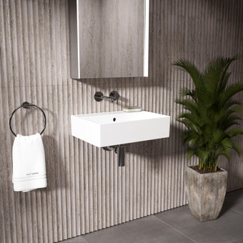 GSI Kube Wall Hung Ceramic Basin - 500mm x 370mm