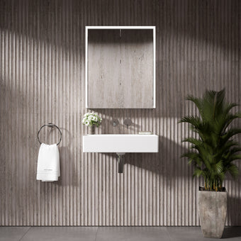 GSI Kube Wall Hung Ceramic Basin - 600mm x 370mm