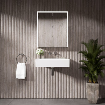 GSI Kube Wall Hung Ceramic Basin - 600mm x 470mm