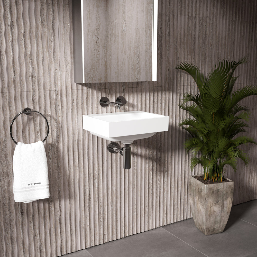 GSI Nubes Wall Hung Ceramic Basin - 400mm x 320mm
