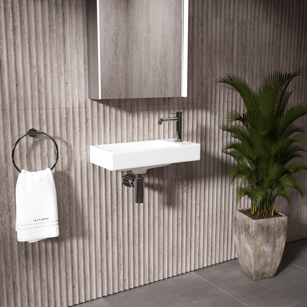 GSI Nubes Wall Hung Ceramic Basin - 500mm x 250mm