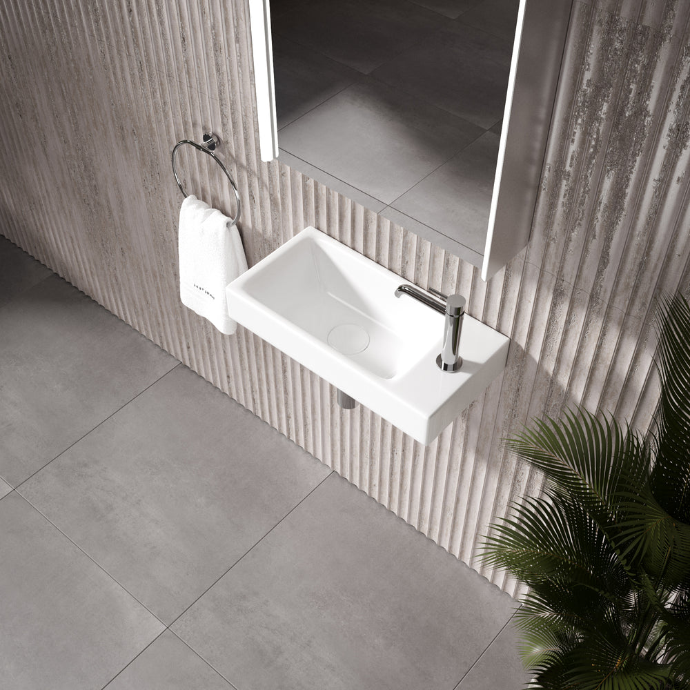 GSI Nubes Wall Hung Ceramic Basin - 500mm x 250mm
