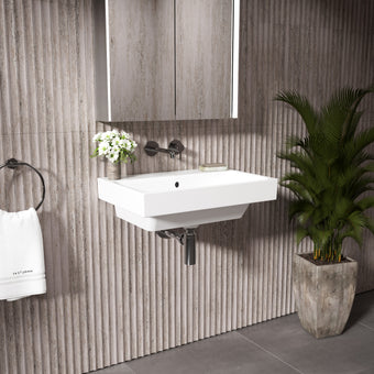 GSI Nubes Wall Hung Ceramic Basin  - 600mm x 400mm