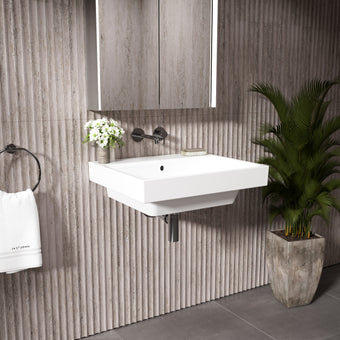 GSI Nubes Wall Hung Ceramic Basin - 600mm x 500mm