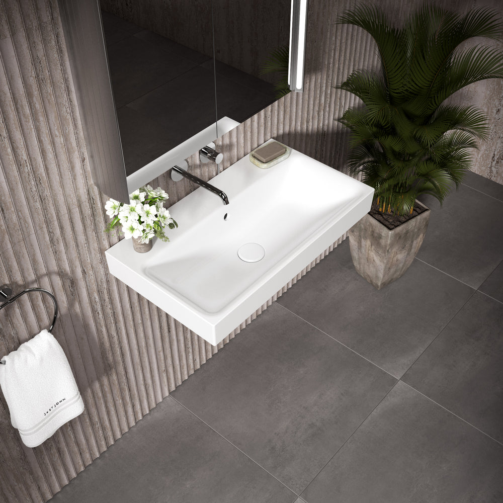 GSI Nubes Wall Hung Ceramic Basin - 700mm x 400mm