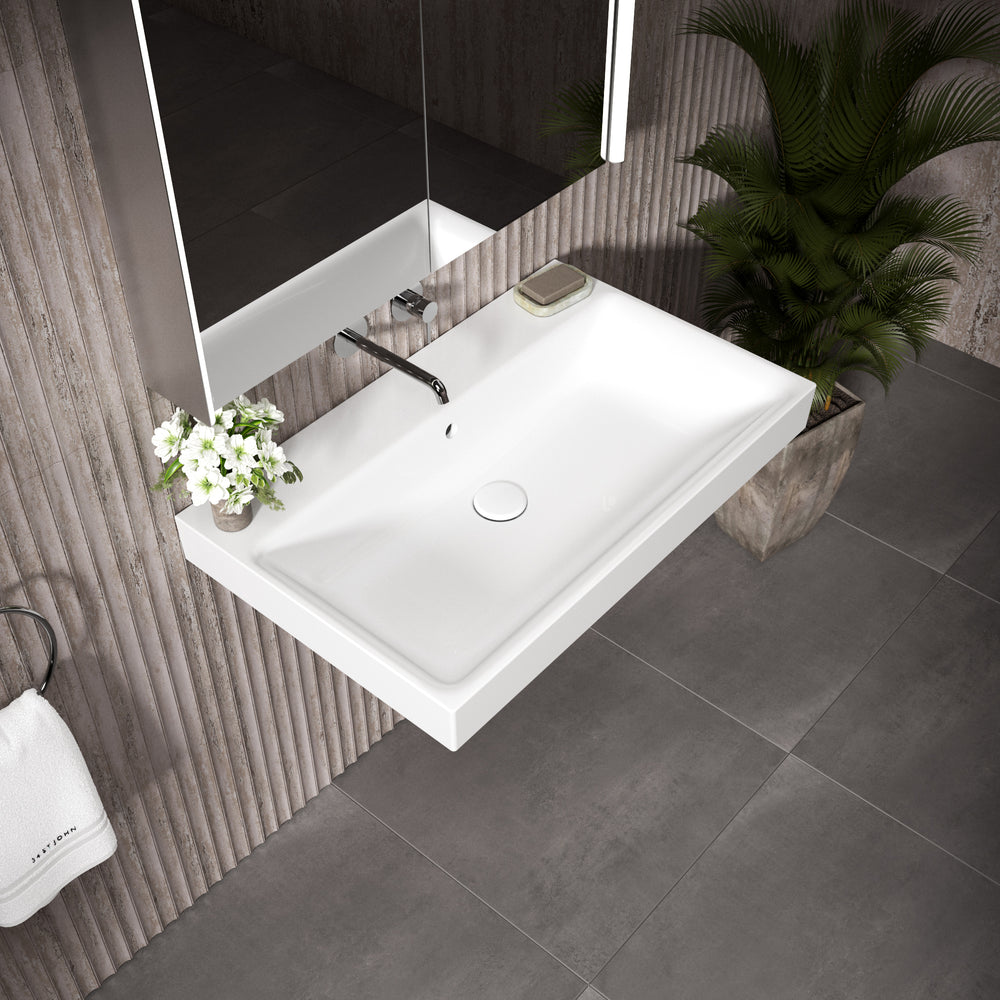 GSI Nubes Wall Hung Ceramic Basin - 800mm x 500mm