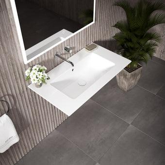 GSI Free Flow  Basin Waste -  Gloss White With Ceramic Cover