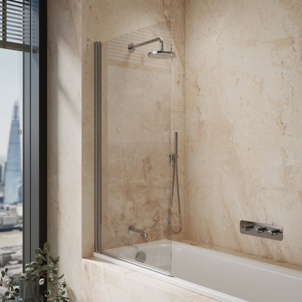 Roman Haven6 Standard Pivoting Bath Screen - 800m - Chrome