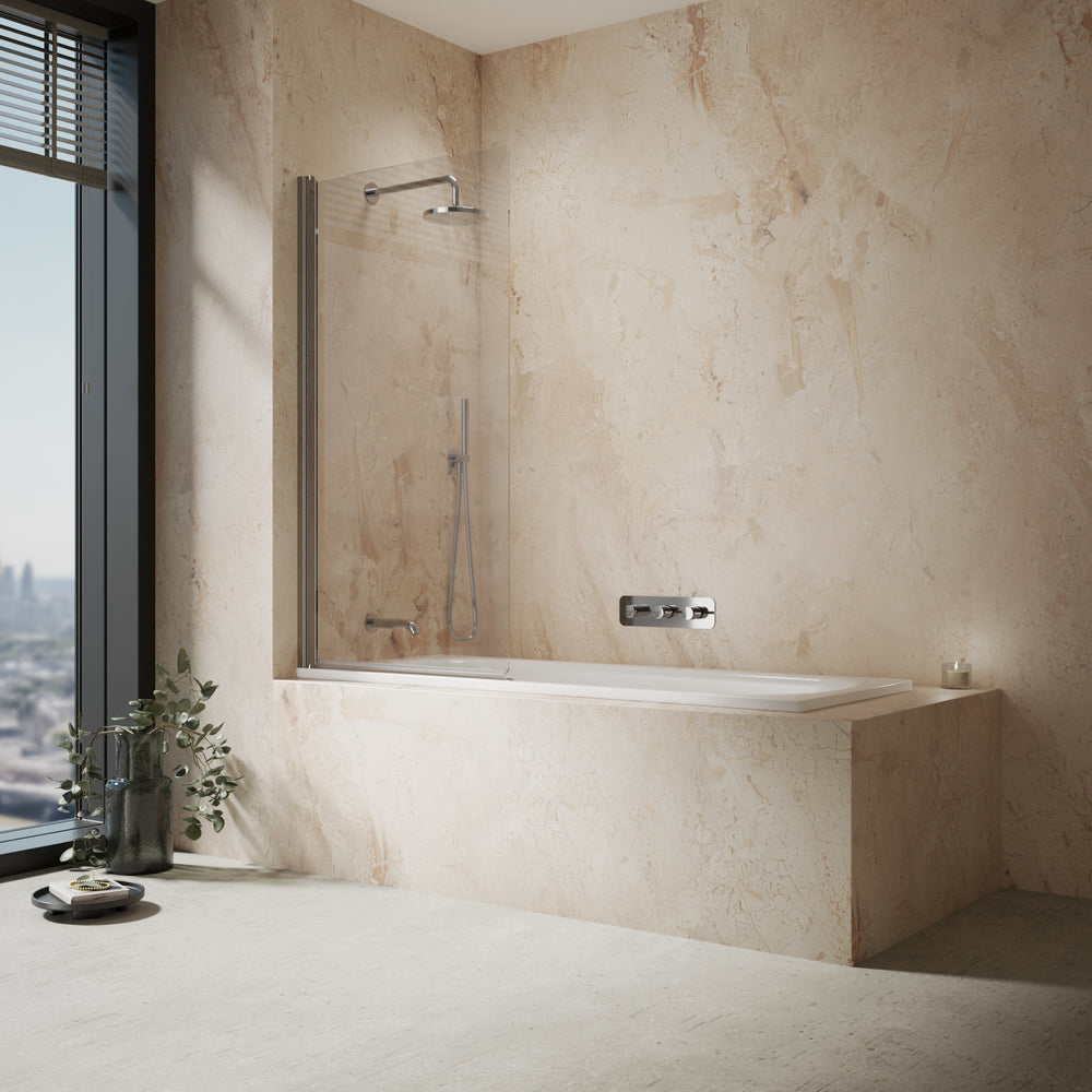 Roman Haven6 Standard Pivoting Bath Screen - 815mm - Chrome