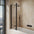 Roman Haven6 Inward Folding Bath Screen - 910mm - Matt Black