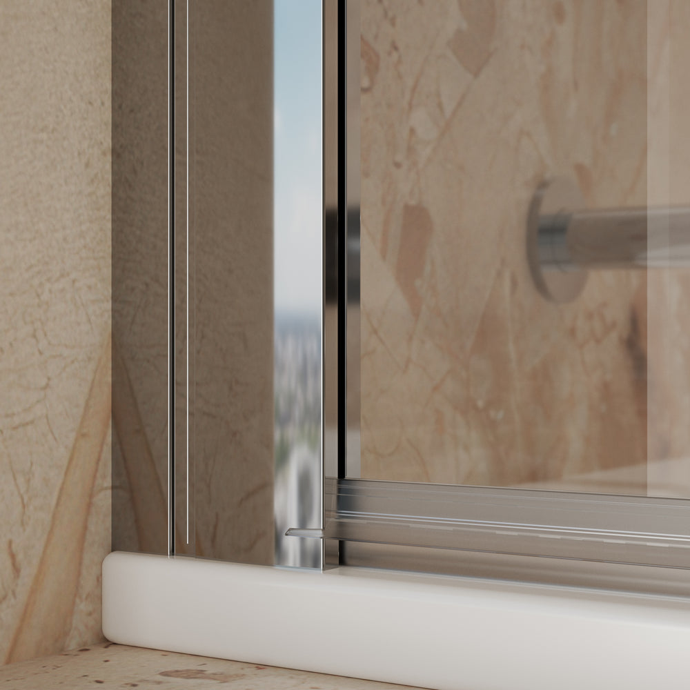 Roman Haven6 Inward Folding Bath Screen - 910mm- Chrome