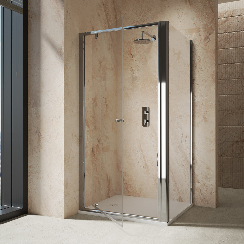 Roman Haven6 Pivot Shower Enclosure - 1000mm x 900mm - Chrome
