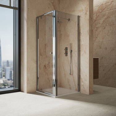 Roman Haven6 Pivot Shower Enclosure - 800mm x 800mm - Chrome