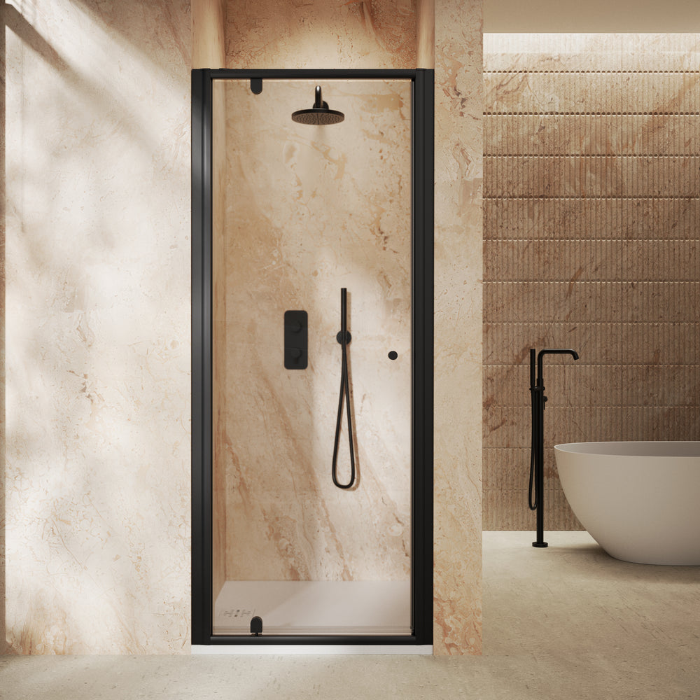 Roman Haven6 Pivot Shower Door - 800mm -  Matt Black