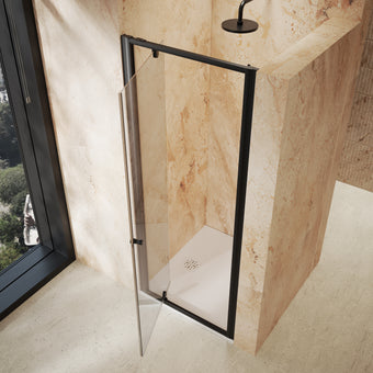 Roman Haven6 Pivot Shower Door - 800mm -  Matt Black