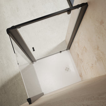 Roman Haven6 Pivot Shower Enclosure - 900mm x 800mm - Matt Black