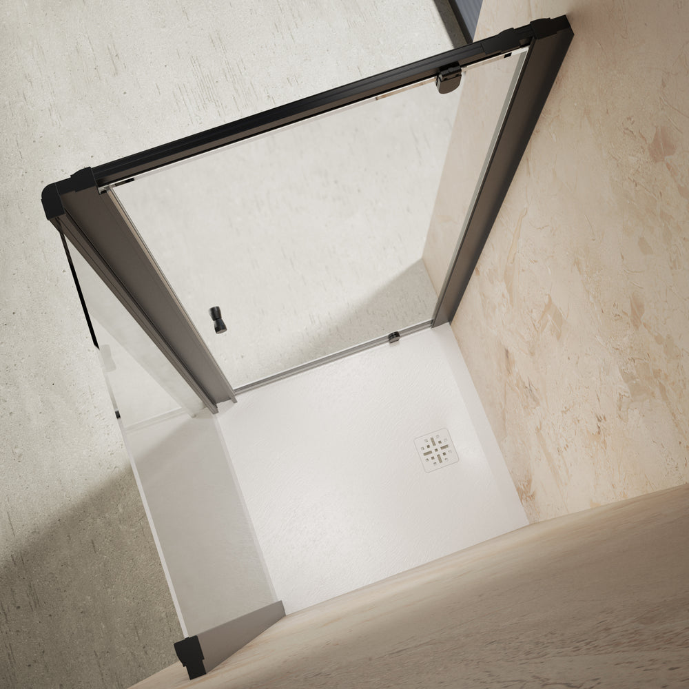 Roman Haven6 Pivot Shower Enclosure - 900mm x 800mm - Matt Black