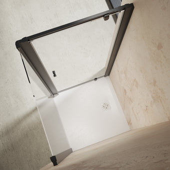 Roman Haven6 Pivot Shower Enclosure - 900mm x 900mm - Matt Black