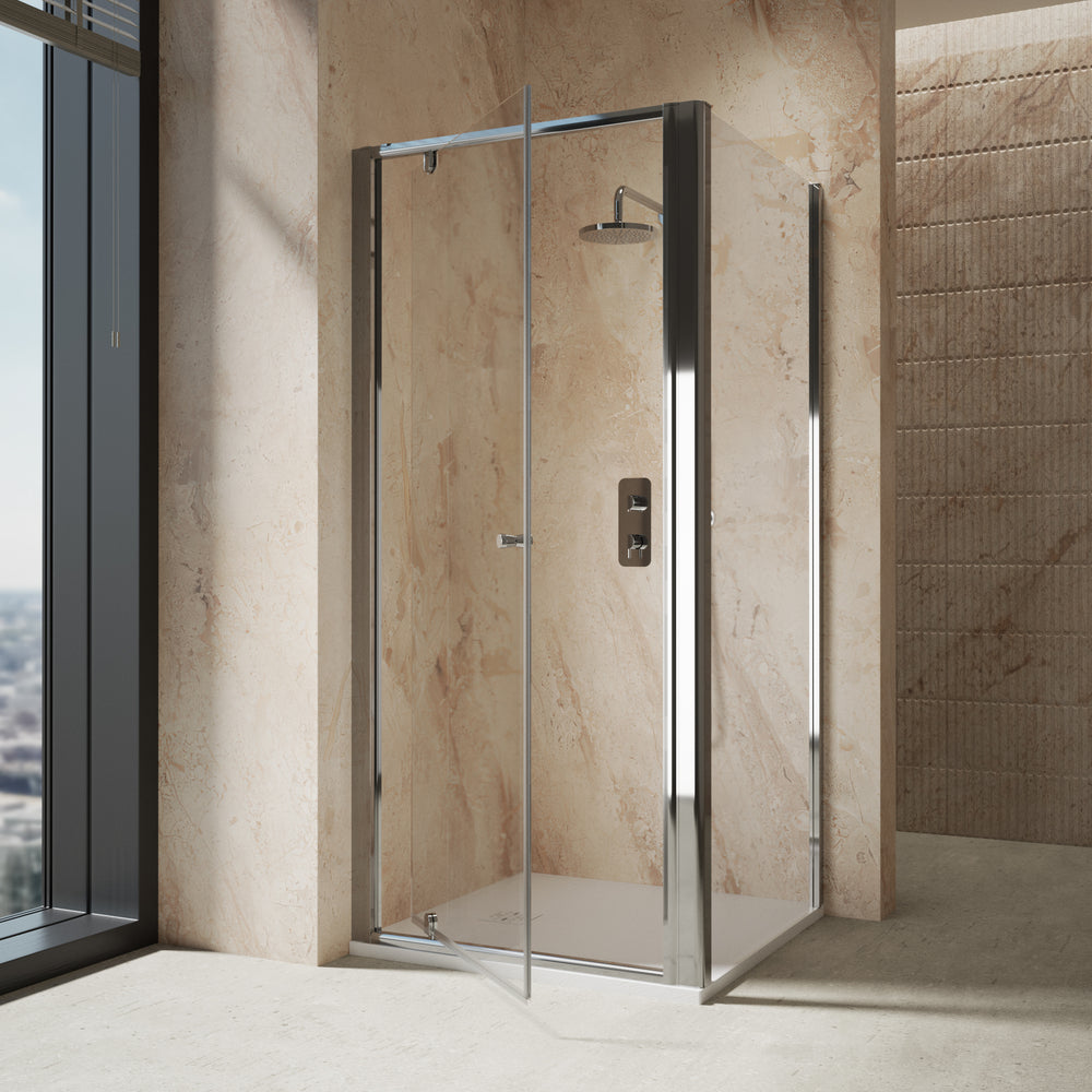 Roman Haven6 Pivot Shower Enclosure - 900mm x 900mm - Chrome