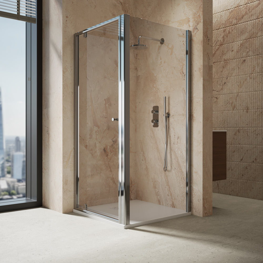 Roman Haven6 Pivot Shower Enclosure - 900mm x 900mm - Chrome