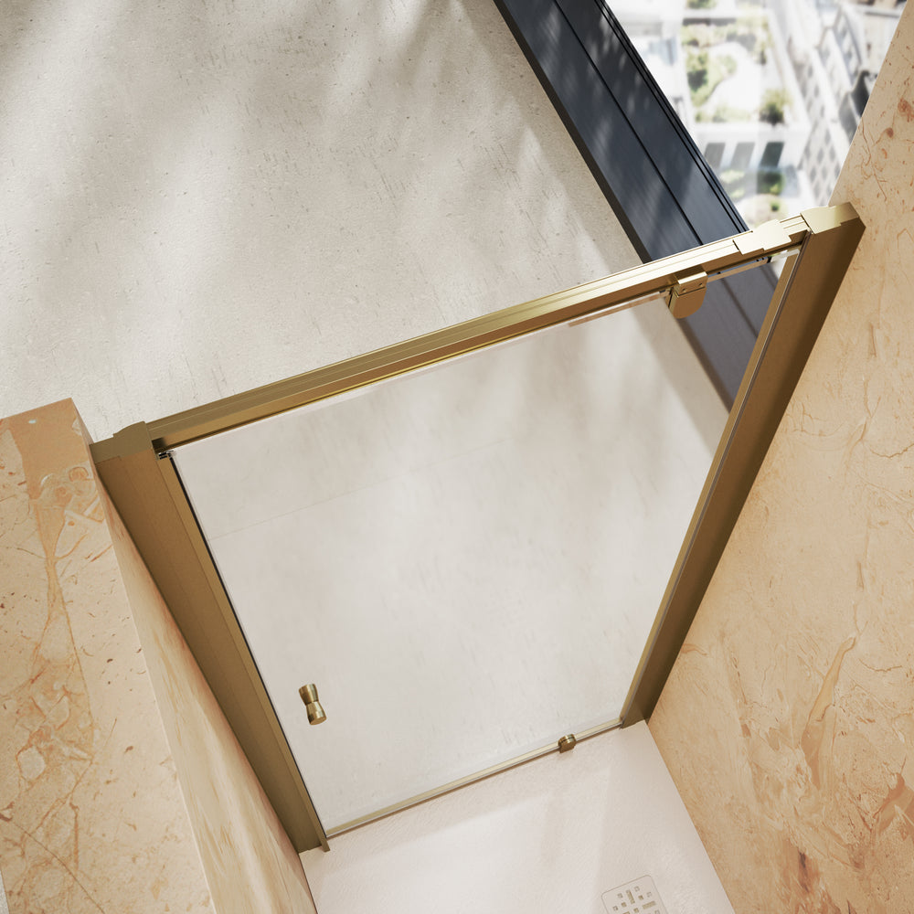 Roman Haven6 Pivot Shower Door - 900mm - Brushed Brass