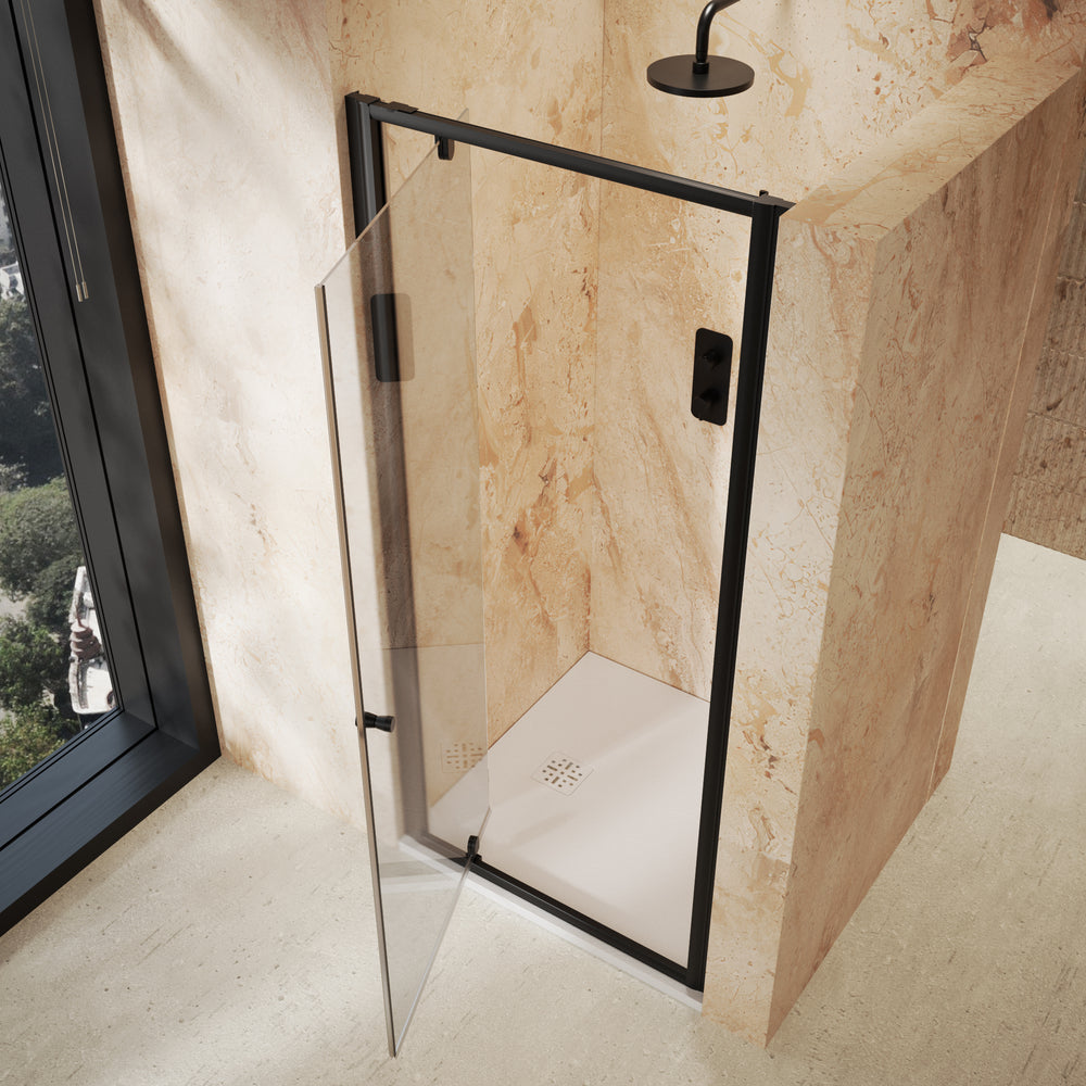 Roman Haven6 Pivot Shower Door - 900mm - Matt Black