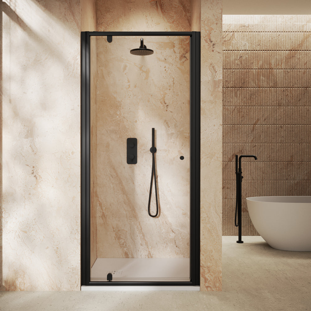 Roman Haven6 Pivot Shower Door - 900mm - Matt Black
