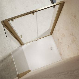 Roman Haven6 Sliding Shower Enclosure - 1000mm x 900mm - Brushed Brass