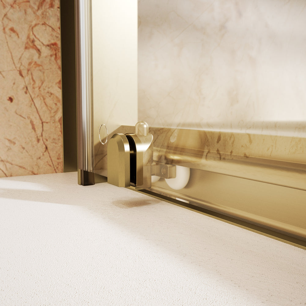 Roman Haven6 Sliding Shower Enclosure - 1000mm x 800mm - Brushed Brass