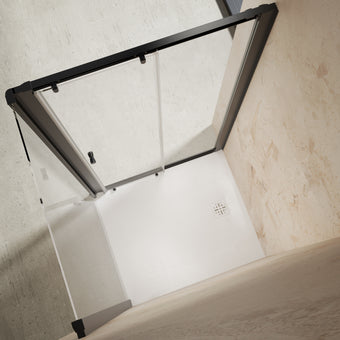 Roman Haven6 Sliding Shower Enclosure - 1000mm x 900mm - Matt Black