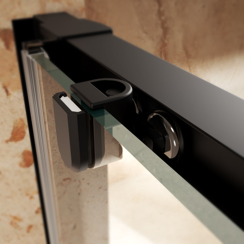 Roman Haven6 Sliding Shower Door - 1200mm - Matt Black
